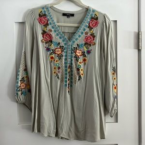 Andree by UNIT Embroidered Blouse
